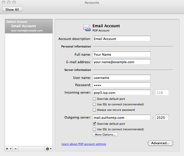 Outlook settings for mac